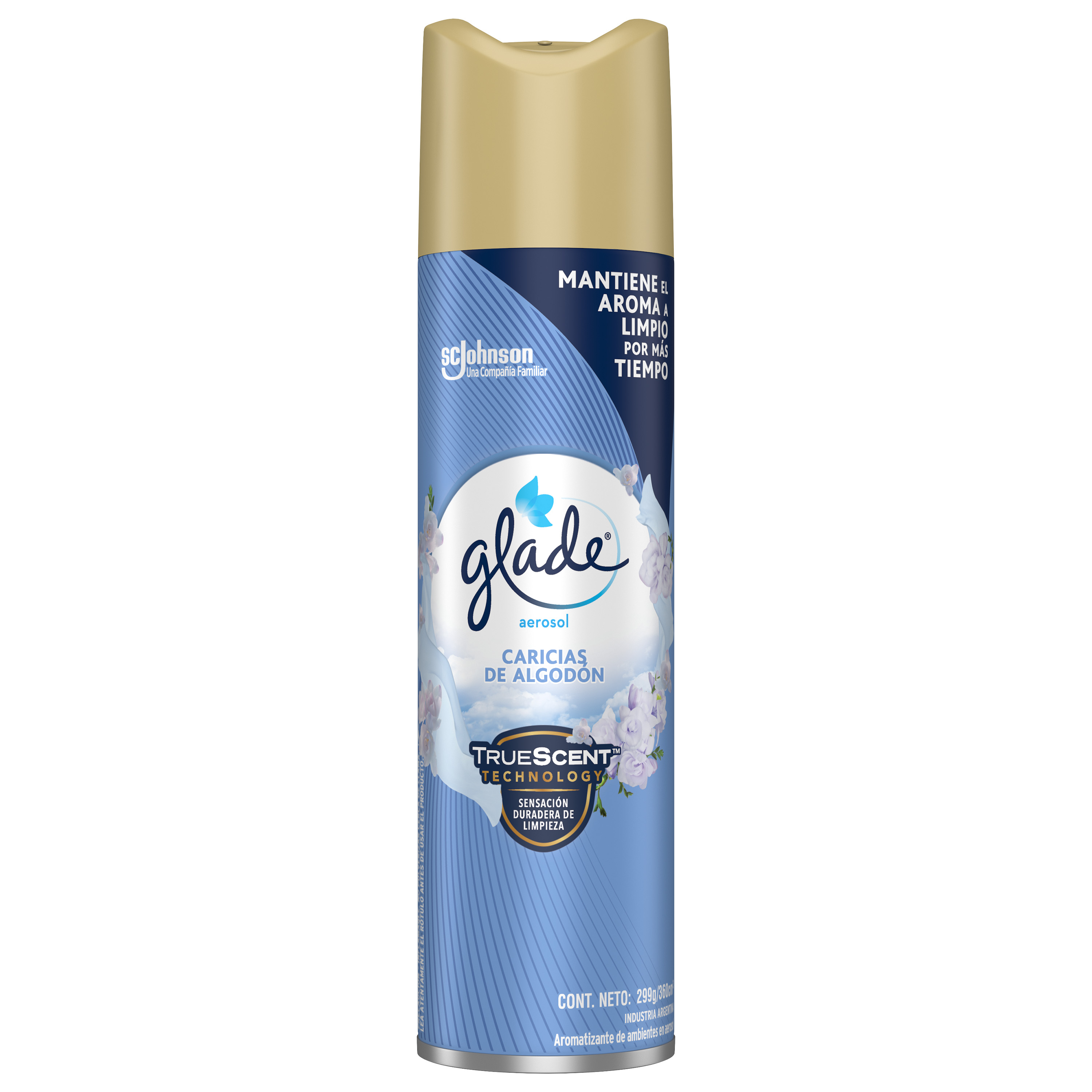 Glade® Aerosol Caricias de Algodón 