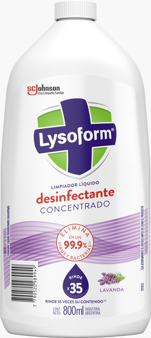 Limpiador Líquido Desinfectante Concentrado Lysoform® Lavanda