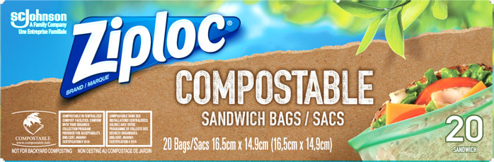 Sacs compostables de marque Ziploc®