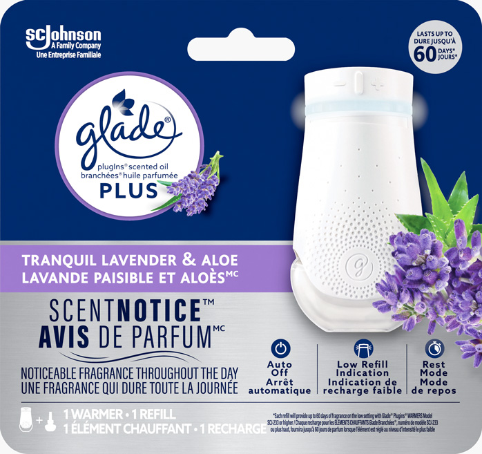 Glade Branchées® Huile parfumée Plus nécessaire de départ - Lavande Paisible et Aloès