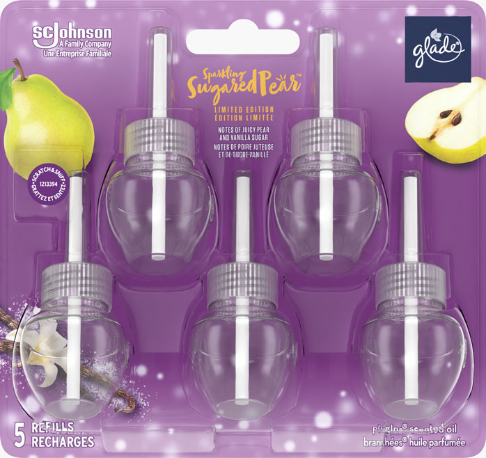 Glade des Fêtes Branchées® Huile parfumée Recharge - Sparkling Sugared Pear™