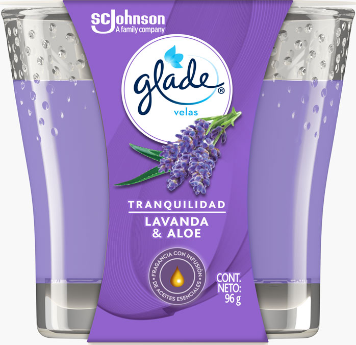 Glade® Vela Lavanda y Aloe 